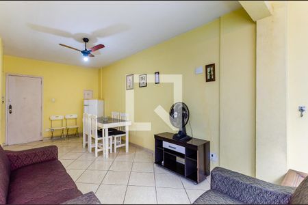 Sala de apartamento para alugar com 1 quarto, 65m² em Ponta da Praia, Santos