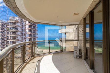 Varanda da Sala de apartamento para alugar com 3 quartos, 114m² em Barra da Tijuca, Rio de Janeiro