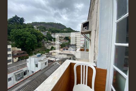 Vista da varanda de apartamento à venda com 1 quarto, 56m² em Santa Teresa, Rio de Janeiro