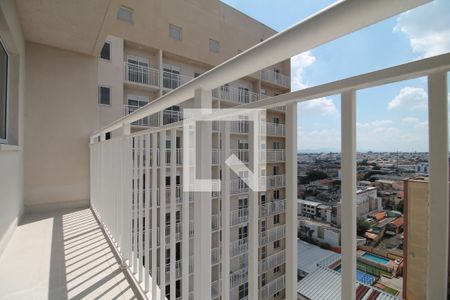 Varanda da Sala/Cozinha de apartamento à venda com 1 quarto, 29m² em Vila Ré, São Paulo