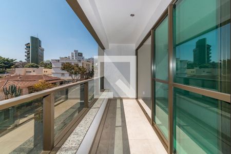 Varanda da Sala de apartamento à venda com 4 quartos, 133m² em Serra, Belo Horizonte