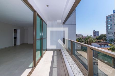 Varanda da Sala de apartamento à venda com 4 quartos, 133m² em Serra, Belo Horizonte