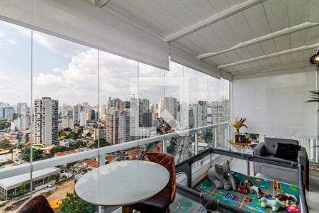 Varanda de apartamento à venda com 4 quartos, 181m² em Jardim das Acacias, São Paulo