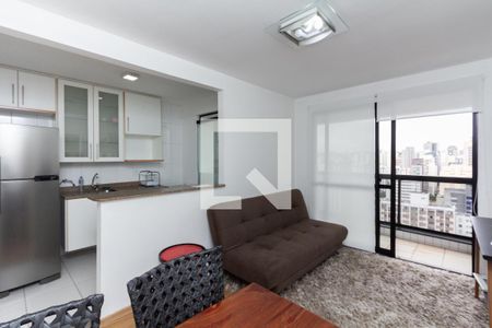 Sala de apartamento para alugar com 1 quarto, 46m² em Vila Nova Conceição, São Paulo