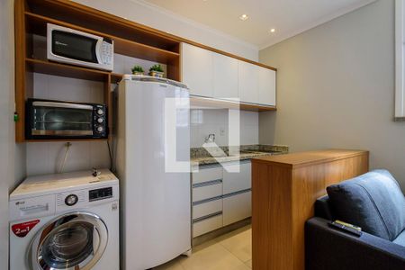 Cozinha de kitnet/studio à venda com 1 quarto, 22m² em Centro, Porto Alegre