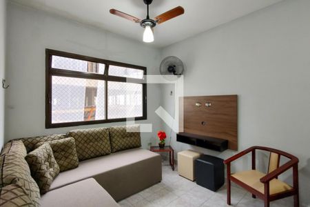 Sala de apartamento para alugar com 1 quarto, 44m² em Aviação, Praia Grande