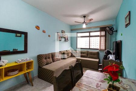 Sala de apartamento para alugar com 1 quarto, 52m² em Aviação, Praia Grande