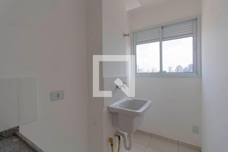 Cozinha e Área de Serviço Integrada  de apartamento para alugar com 1 quarto, 42m² em Vila Guilhermina, São Paulo