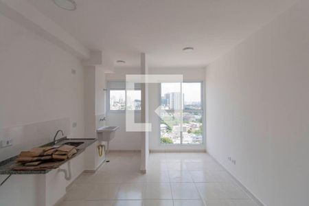 Sala e Cozinha Integrada  de apartamento para alugar com 1 quarto, 42m² em Vila Guilhermina, São Paulo