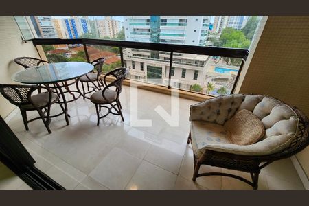 Varanda da Sala de apartamento para alugar com 3 quartos, 170m² em Embaré, Santos