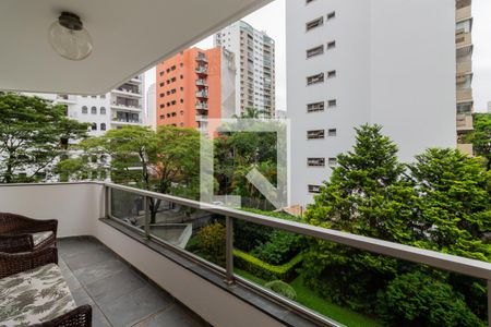 Varanda Sala 1 de apartamento à venda com 3 quartos, 230m² em Indianópolis, São Paulo