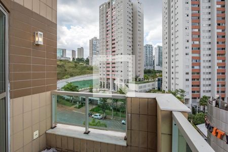 Varanda da Sala de apartamento para alugar com 1 quarto, 67m² em Vale do Sereno, Nova Lima