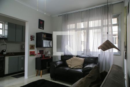 Sala de apartamento para alugar com 1 quarto, 60m² em Gonzaga, Santos