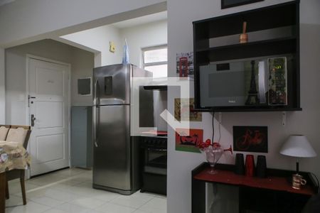 Sala de apartamento para alugar com 1 quarto, 60m² em Gonzaga, Santos