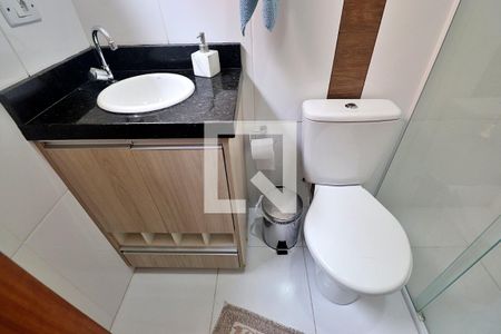 Banheiro do Quarto 1 - Suíte de apartamento para alugar com 2 quartos, 104m² em Vila Curuçá, Santo André