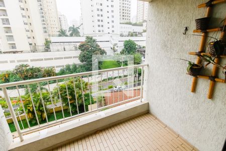 Varanda da Sala de apartamento à venda com 1 quarto, 40m² em Super Quadra Morumbi, São Paulo