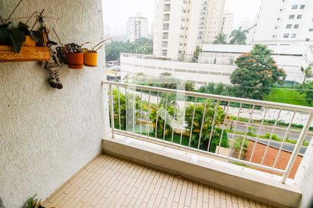 Varanda da Sala de apartamento à venda com 1 quarto, 40m² em Super Quadra Morumbi, São Paulo