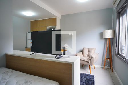 Sala - Quarto de kitnet/studio à venda com 1 quarto, 30m² em Farroupilha, Porto Alegre