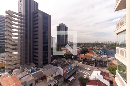 Vista da Sala de apartamento à venda com 1 quarto, 64m² em Pinheiros, São Paulo