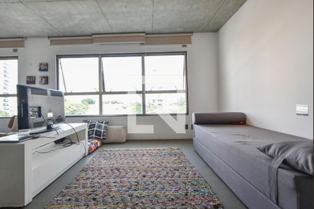 Sala de Estar  de apartamento para alugar com 1 quarto, 75m² em Campo Belo, São Paulo