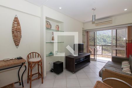 Sala de apartamento para alugar com 3 quartos, 96m² em Jardim Tejereba, Guarujá