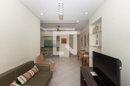 Sala de apartamento para alugar com 3 quartos, 96m² em Jardim Tejereba, Guarujá