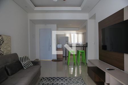 Sala de apartamento para alugar com 1 quarto, 80m² em Gonzaga, Santos