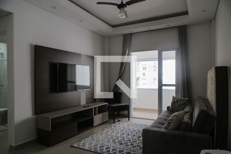 Sala de apartamento para alugar com 1 quarto, 80m² em Gonzaga, Santos