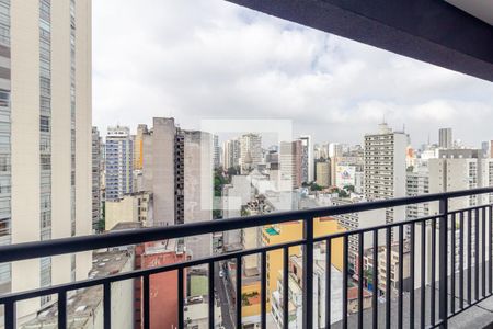 Varanda do Studio de kitnet/studio para alugar com 1 quarto, 22m² em República, São Paulo