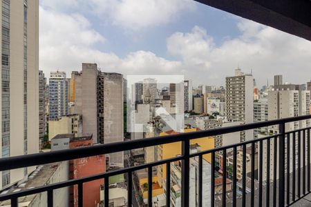 Varanda do Studio de kitnet/studio para alugar com 1 quarto, 22m² em República, São Paulo