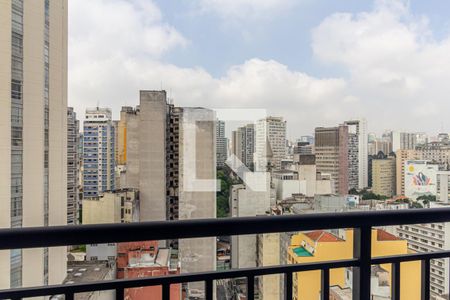 Varanda do Studio de kitnet/studio para alugar com 1 quarto, 22m² em República, São Paulo