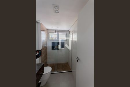 Banheiro da Suíte  de apartamento à venda com 1 quarto, 71m² em Jardim, Santo André