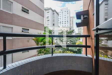 Varanda da Sala de apartamento à venda com 1 quarto, 50m² em Higienópolis, São Paulo