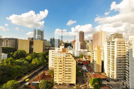 Vista da Varanda de kitnet/studio para alugar com 1 quarto, 27m² em Cerqueira César, São Paulo