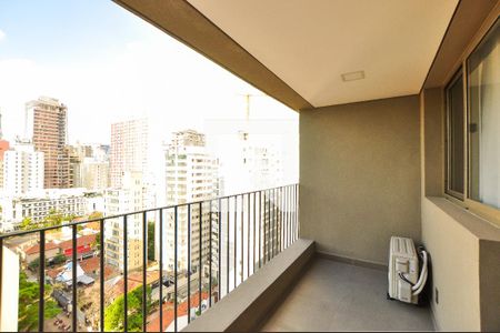 Varanda de kitnet/studio para alugar com 1 quarto, 27m² em Cerqueira César, São Paulo
