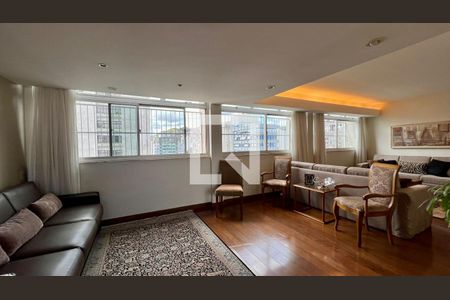 Sala  de apartamento à venda com 4 quartos, 160m² em Serra, Belo Horizonte