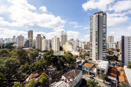 Varanda da Sala - Vista de apartamento para alugar com 3 quartos, 121m² em Pinheiros, São Paulo