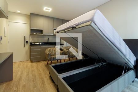 Studio - cama queen baú de kitnet/studio para alugar com 1 quarto, 26m² em Jardim Paulista, São Paulo