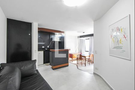 Sala de apartamento para alugar com 1 quarto, 48m² em Cidade Monções, São Paulo