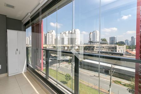 Varanda da Sala de apartamento à venda com 1 quarto, 42m² em Campo Belo, São Paulo