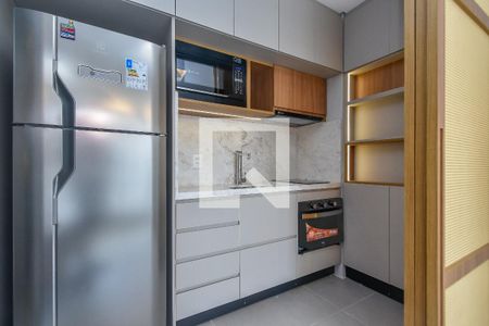 Cozinha de kitnet/studio para alugar com 1 quarto, 25m² em Bela Vista, São Paulo