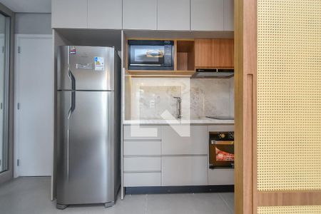 Cozinha de kitnet/studio para alugar com 1 quarto, 25m² em Bela Vista, São Paulo