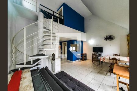 Sala de apartamento para alugar com 3 quartos, 89m² em Balneario Cidade Atlantica, Guarujá