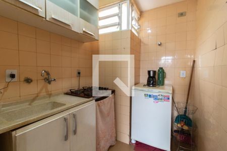 Cozinha de apartamento à venda com 1 quarto, 32m² em Cristal, Porto Alegre