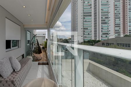 Varanda de apartamento à venda com 3 quartos, 140m² em Jardim Caravelas, São Paulo