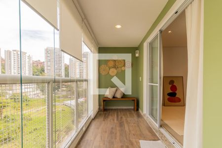 Varanda da Sala de apartamento para alugar com 2 quartos, 67m² em Vila Andrade, São Paulo