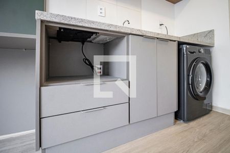 Sala e Cozinha - Armários de apartamento para alugar com 1 quarto, 33m² em Vila Mariana, São Paulo