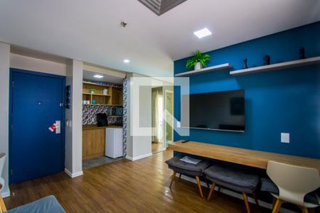 Sala de apartamento à venda com 1 quarto, 43m² em Centro, Santo André