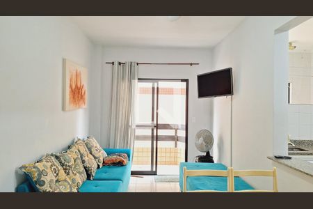 Sala de apartamento para alugar com 1 quarto, 70m² em Caiçara, Praia Grande