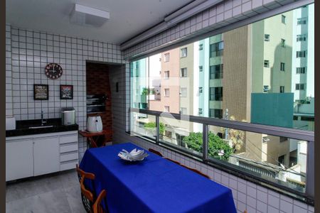 Varanda Goumert de apartamento à venda com 4 quartos, 145m² em União, Belo Horizonte